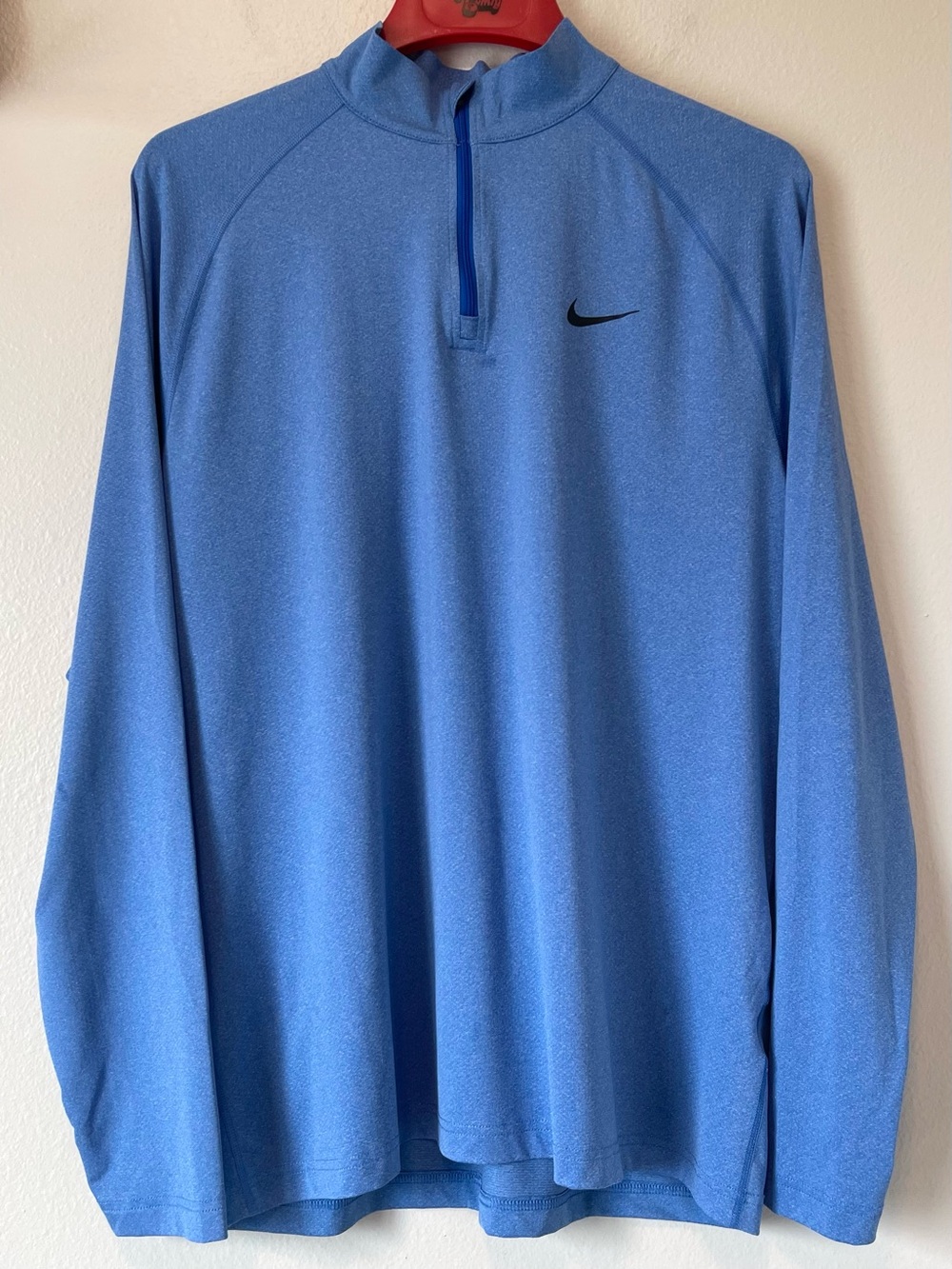 Nike Dri-Fit 1/4 Zip Performance Pullover - Powder Blue & Lightweight - Large